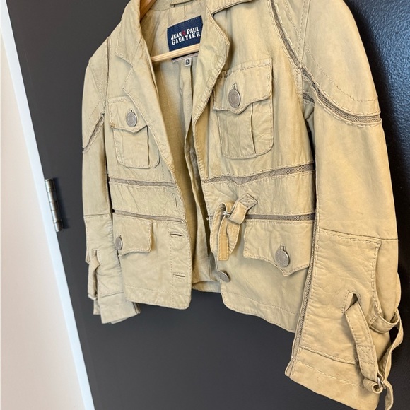 Jean Paul Gaultier size 42 (M) GUC needs a dry cleaning Beige/Tan/green? Jacket - Picture 4 of 16